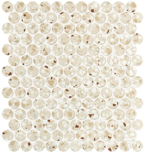 Мозаика Glim Gemme Beige Round Mosaico Matt (fRO8)