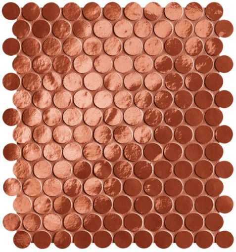 Мозаика Glim Rosso Cuore Round Mosaico Brillante (fRON)
