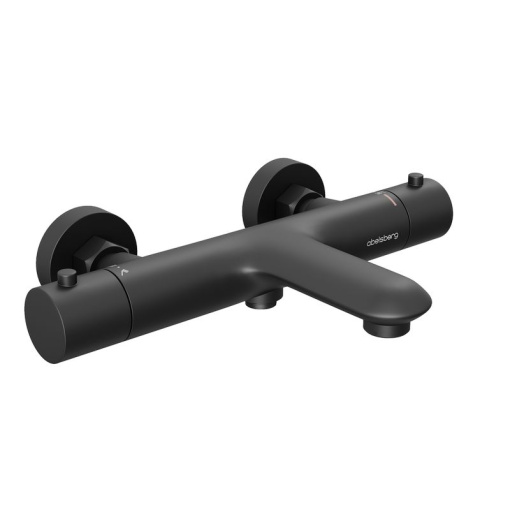 Смеситель для ванны и душа Abelsberg Perfecta INF61101MB с термостатом, вулканический черный