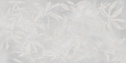 Керамогранит Artwall Цветы Серый Матовый 60x120