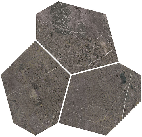 KMD2HID024BR Марсель наборный коричневый глянцевый обрезной 26,5x25,5x0,9 декор