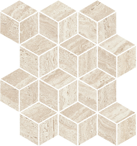 KMD2MSM015BR Про Травертин мозаичный бежевый светлый матовый обрезной 34,5x37x0,9 декор