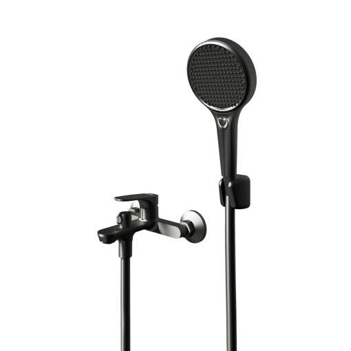 Смеситель для ванны Knotlor KN-82/GM, вороненая сталь