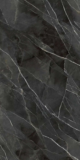 Керамогранит Laminam Diamond Calacatta Black Bocciardato Book Match Face A 162x324 5.6мм
