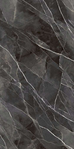 Керамогранит Laminam Diamond Calacatta Black Bocciardato Book Match A 324x162 12.5 мм