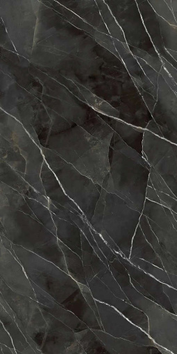 Керамогранит Laminam Diamond Calacatta Black Lucidato Starlit Book Match Face A 162x324 5.6мм