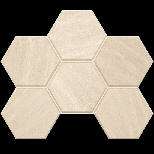 Мозаика GB01 Gabbro натуральная 25x28.5 белый