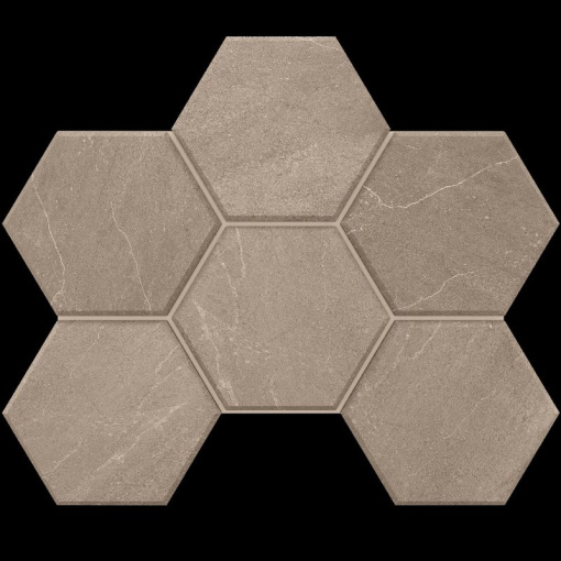Мозаика GB02 Gabbro натуральная 25x28.5 серый