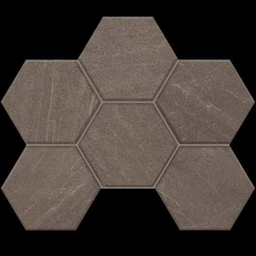Мозаика GB03 Gabbro натуральная 25x28.5 серый