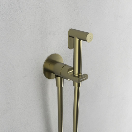 Гигиенический душ со смесителем Abelsberg Object OBF75102BG, королевское золото