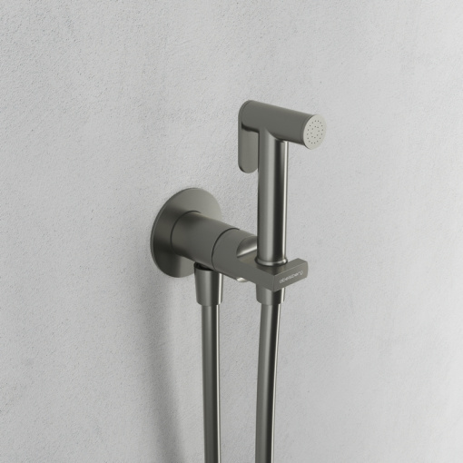 Гигиенический душ со смесителем Abelsberg Object OBF75102BN, титан