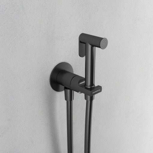 Гигиенический душ со смесителем Abelsberg Object OBF75102GM, космическая сталь