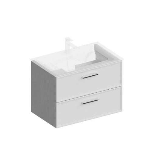 PIA.CL.75/WHT.M Тумба PIANO Classic подвесная 75 см, 2 ящика, ясень белый матовый