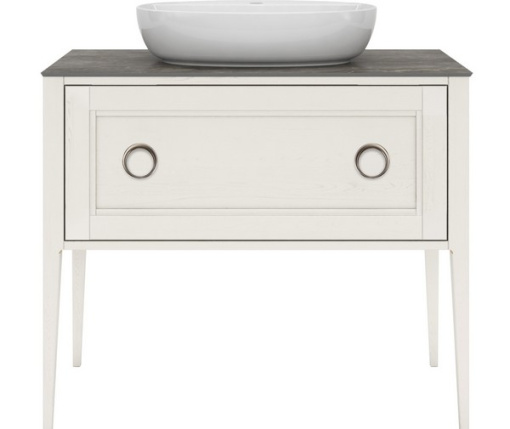 PL.CN.100.1+1/WHT.M Тумба PLAZA Classic NEO напольная 1+1 ящик 100, белая матовая