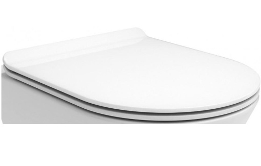 PLMR.seat.02/WHT Сиденье PLAZA Modern/BG Rimless Slim soft close+clip up, белый