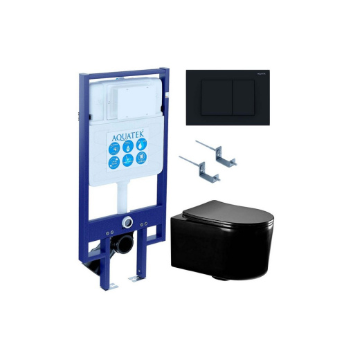 SET AQUATEK МИЯ-MB-012 4в1 (рама AQUATEK Standard INS-0000020+ крепеж KKI-0000002+клавиша KDI-0000012+унитаз AQ2004-MB с тонким сиденьем soft-close фото SET AQUATEK МИЯ-MB-012 4в1 (рама AQUATEK Standard INS-0000020+ крепеж KKI-0000002+клавиша KDI-0000012+унитаз AQ2004-MB с тонким сиденьем soft-close