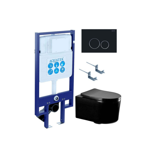 SET AQUATEK МИЯ-MB-020 4в1 (рама AQUATEK Standard INS-0000020+ крепеж KKI-0000002+клавиша KDI-0000020+унитаз AQ2004-MB с тонким сиденьем soft-close фото SET AQUATEK МИЯ-MB-020 4в1 (рама AQUATEK Standard INS-0000020+ крепеж KKI-0000002+клавиша KDI-0000020+унитаз AQ2004-MB с тонким сиденьем soft-close