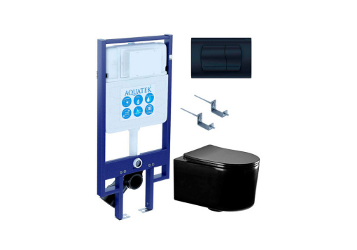 SET AQUATEK МИЯ-MB-049 4в1 (рама AQUATEK Standard INS-0000020+ крепеж KKI-0000002+клавиша KDI-0000049+унитаз AQ2004-MB с тонким сиденьем soft-close фото SET AQUATEK МИЯ-MB-049 4в1 (рама AQUATEK Standard INS-0000020+ крепеж KKI-0000002+клавиша KDI-0000049+унитаз AQ2004-MB с тонким сиденьем soft-close