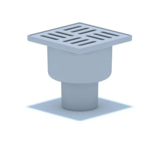Трап вертикальный нерегулируемый АНИ Пласт TA5204 выпуск 50 мм с решеткой из пластика 100х100 мм