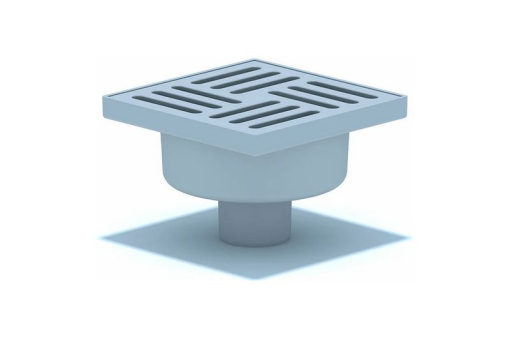 Трап вертикальный нерегулируемый АНИ Пласт TA5210 выпуск 50 мм с решеткой из пластика 150х150 мм