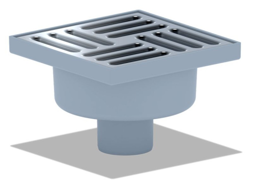 Трап для душа АНИ Пласт TQ5212 DN50 нерегулируемый с сухим затвором и решёткой из нержавеющей стали 150х150 мм