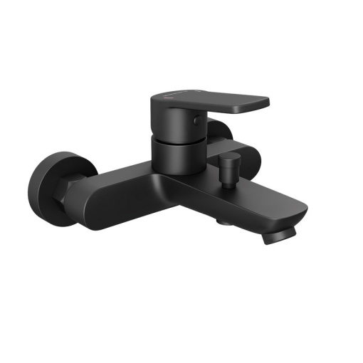 Смеситель для ванны и душа Abelsberg Lineara UNF25747MB, вулканический черный