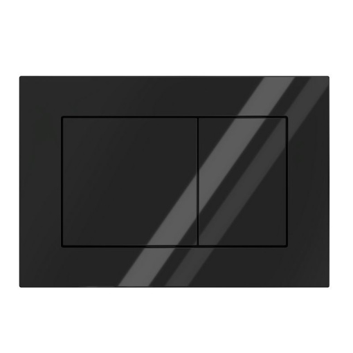 Клавиша АНИ пласт для системы скрытой установки унитаза прям. квадрат черное глянец WPG1733G