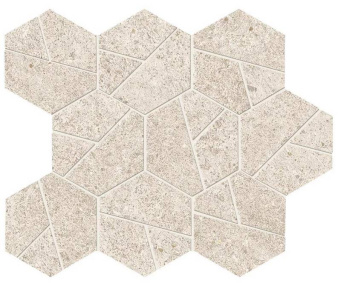 Мозаика Boost Stone White Mosaico Hex (A67I)  