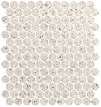 Мозаика Glim Gemme Bianco Round Mosaico Matt (fRO9)