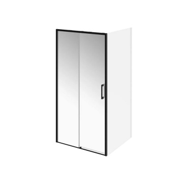 LN.100.SD.BLK.M Душевая дверь LINDO, раздвижная с функцией soft close, 100х195, матовый черный