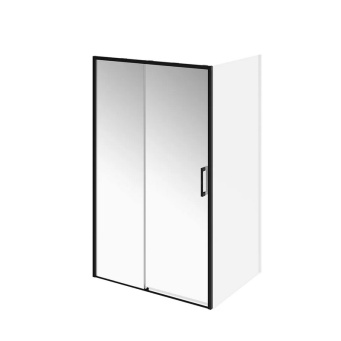 LN.120.SD.BLK.M Душевая дверь LINDO, раздвижная с функцией soft close, 120х195, матовый черный